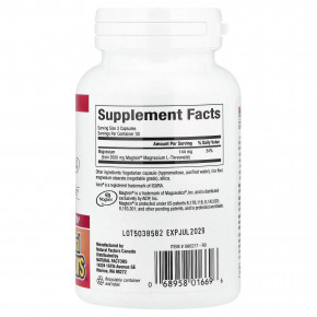 Natural Factors, Cognitive магний, 90 вегетарианских капсул (48 мг в 1 капсуле) в Москве - eco-herb.ru | изображение Natural Factors, Cognitive магний, 90 вегетарианских капсул (48 мг в 1 капсуле) в Москве - eco-herb.ru | фото