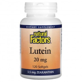 Natural Factors, лютеин, 20 мг, 120 капсул - описание