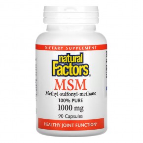 Natural Factors, МСМ, 1000 мг, 90 капсул - описание