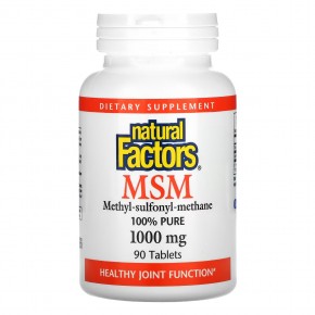 Natural Factors, МСМ, 1000 мг, 90 таблеток - описание