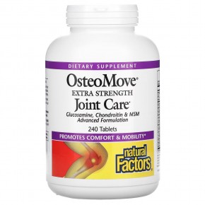 Natural Factors, OsteoMove, усиленное средство для суставов, 240 таблеток - описание