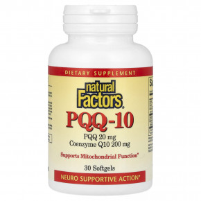 Natural Factors, PQQ-10, 30 капсул - описание