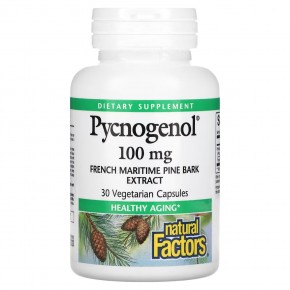 Natural Factors, Pycnogenol, 100 мг, 30 вегетарианских капсул в Москве - eco-herb.ru | фото