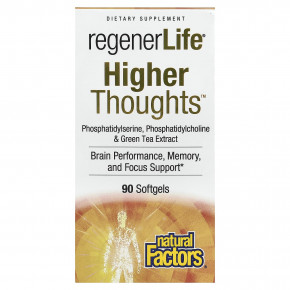 Natural Factors, RegenerLife®, Higher Thoughts™, 90 капсул - описание | фото