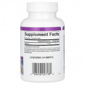 Natural Factors, Stress-Relax, мелатонин, 5 мг, 180 жевательных таблеток в Москве - eco-herb.ru | фото