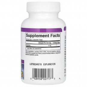 Natural Factors, Stress-Relax®, мелатонин, 5 мг, 90 жевательных таблеток в Москве - eco-herb.ru | фото