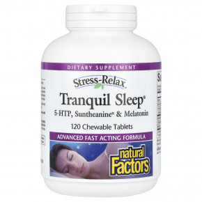 Natural Factors, Tranquil Sleep, 120 Chewable Tablets - описание