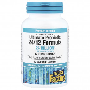 Natural Factors, Ultimate Probiotic, формула 24/12, 60 вегетарианских капсул в Москве - eco-herb.ru | изображение Natural Factors, Ultimate Probiotic, формула 24/12, 60 вегетарианских капсул в Москве - eco-herb.ru | фото