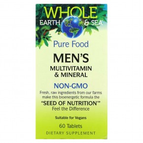 Natural Factors, Whole Earth & Sea, мультивитаминный и минеральный комплекс для мужчин, 60 таблеток в Москве - eco-herb.ru | фото