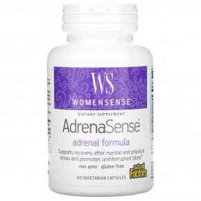 Natural Factors, Womensense, AdrenaSense, 60 Vegetarian Capsules в Москве - eco-herb.ru | фото