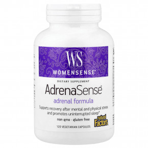 Natural Factors, WomenSense®, AdrenaSense®, добавка для надпочечников, 120 вегетарианских капсул - описание | фото