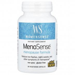Natural Factors, WomenSense®, MenoSense®, средство для поддержки в период менопаузы, 90 вегетарианских капсул - описание | фото