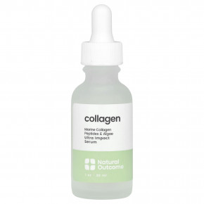 Natural Outcome, Collagen Ultra Impact Serum, без отдушек, 30 мл (1 унция) - описание | фото