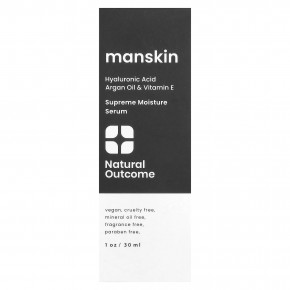 Natural Outcome, Man Skin, Supreme Moisture Serum, Fragrance Free, 1 oz (30 ml) в Москве - eco-herb.ru | фото