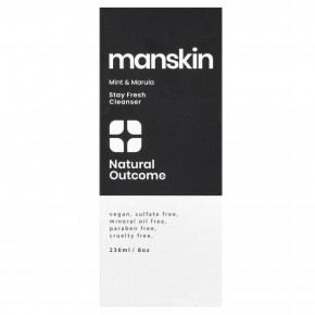 Natural Outcome, Manskin, очищающее средство Stay Fresh, мята и марула, 236 мл (8 унций) в Москве - eco-herb.ru | фото