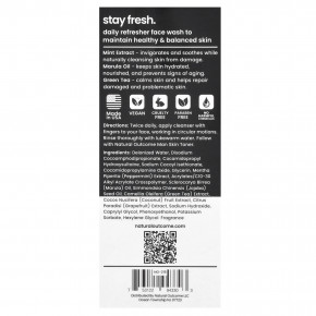 Natural Outcome, Manskin, очищающее средство Stay Fresh, мята и марула, 236 мл (8 унций) в Москве - eco-herb.ru | фото