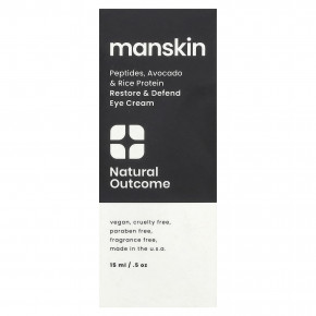 Natural Outcome, Manskin Restore & Defend, крем для кожи вокруг глаз, без отдушек, 15 мл (0,5 унции) в Москве - eco-herb.ru | фото