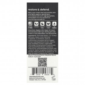 Natural Outcome, Manskin Restore & Defend, крем для кожи вокруг глаз, без отдушек, 15 мл (0,5 унции) в Москве - eco-herb.ru | фото