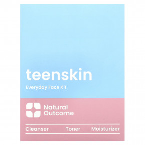 Natural Outcome, Teenskin, набор для повседневного ухода за лицом, набор из 3 предметов в Москве - eco-herb.ru | фото