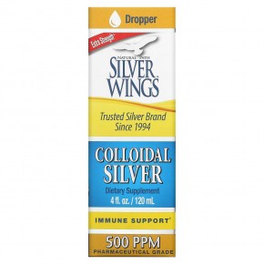 Natural Path Silver Wings, Colloidal Silver, Extra Strength, 500 ч/млн, 120 мл (4 жидких унции) - описание