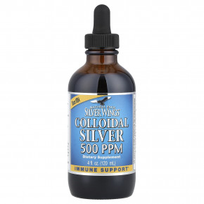 Natural Path Silver Wings, Colloidal Silver, Extra Strength, 500 ч/млн, 120 мл (4 жидких унции) в Москве - eco-herb.ru | фото