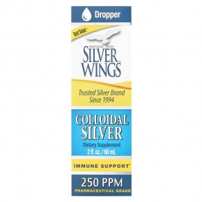 Natural Path Silver Wings, Коллоидное серебро, 250 частей на миллион, 2 жидких унции (60 мл) - описание