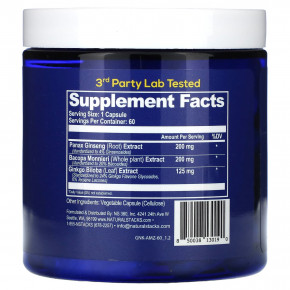 Natural Stacks, Smart Ginkgo™, 60 веганских капсул в Москве - eco-herb.ru | фото