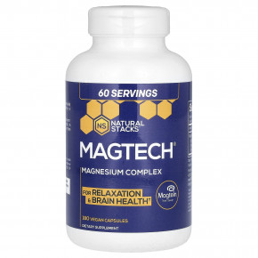 Natural Stacks, Magtech, Magnesium Complex, 180 Vegan Capsules в Москве - eco-herb.ru | фото