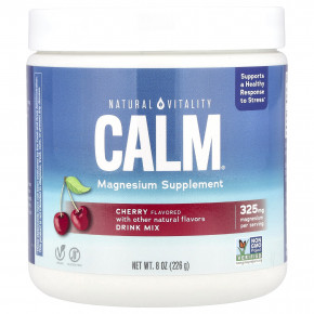 Natural Vitality, CALM®, смесь для напитков с магнием, вишня, 226 г (8 унций) - описание