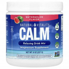 Natural Vitality, CALM®, смесь для расслабляющих напитков, арбуз, 227 г (8 унций) - описание | фото