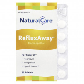 NaturalCare, RefluxAway, 60 таблеток - описание | фото