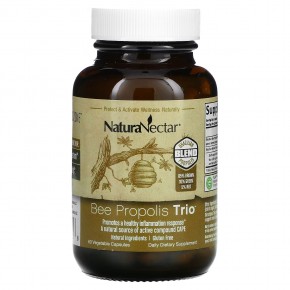 NaturaNectar, Bee Propolis Trio ™, 60 растительных капсул в Москве - eco-herb.ru | фото