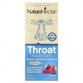 NaturaNectar, Throat Guardian ™, спрей, пчелиные ягоды, 30 мл (1 жидк. Унция) в Москве - eco-herb.ru | фото