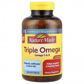 Nature Made, Triple Omega, 150 капсул - описание | фото