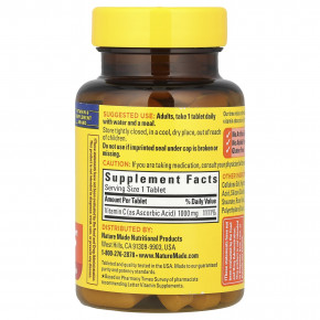 Nature Made, витамин C с шиповником, медленное высвобождение, 1000 мг, 60 таблеток в Москве - eco-herb.ru | фото