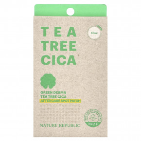 Nature Republic, Green Derma Tea Tree Cica, патч для точечного ухода, 60 шт. в Москве - eco-herb.ru | фото