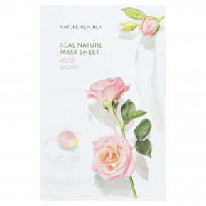 Nature Republic, Real Nature Beauty Mask Sheet, Rose, 1 шт., 23 мл (0,77 жидк. унц.) в Москве - eco-herb.ru | фото