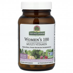 Nature's Answer, 100, мультивитамины для женщин, 60 вегетарианских капсул в Москве - eco-herb.ru | фото