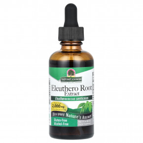 Nature's Answer, экстракт корня элеутерококка, без спирта, 160 мг, 60 мл (2 жидк. унции) - описание | фото