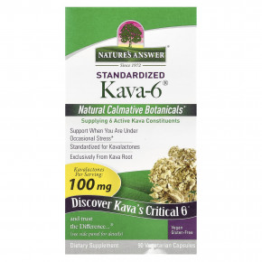 Nature's Answer, Kava-6, 90 Vegetarian Capsules в Москве - eco-herb.ru | фото