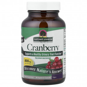 Nature's Answer, клюква, 90 вегетарианских капсул (400 мг в 1 капсуле) в Москве - eco-herb.ru | фото