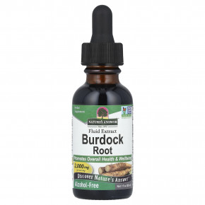 Nature's Answer, корень лопуха, жидкий экстракт, без спирта, 2000 мг, 30 мл (1 жидк. унция) в Москве - eco-herb.ru | фото