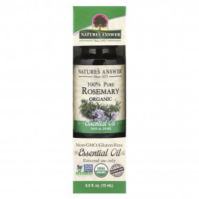 Nature's Answer, Органические эфирные масла, масло розмарина, 0,5 жидких унций (15 мл) в Москве - eco-herb.ru | изображение Nature's Answer, Органические эфирные масла, масло розмарина, 0,5 жидких унций (15 мл) в Москве - eco-herb.ru | фото