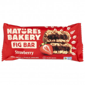 Nature's Bakery, Инжирный батончик, клубника, 6 двойных пакетиков по 57 г (2 унции) в Москве - eco-herb.ru | фото