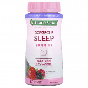 Nature's Bounty, Optimal Solutions®, жевательные мармеладки для сна, ягодные, 60 жевательных таблеток - описание | фото