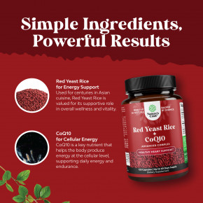 Nature's Craft, красный дрожжевой рис с коэнзимом Q10, 120 капсул в Москве - eco-herb.ru | фото