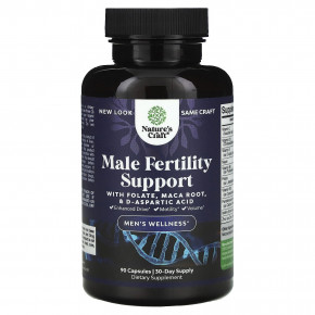 Nature's Craft, Men Support, средство для улучшения фертильности, 90 капсул - описание