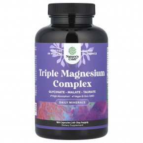 Nature's Craft, Triple Magnesium Complex, 180 капсул - описание