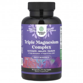 Nature's Craft, Triple Magnesium Complex, 90 капсул - описание