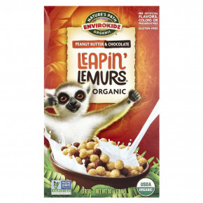 Nature's Path, Envirokidz Organic, Зерновые хлопья Leapin 'Lemurs, арахисовое масло и шоколад, 10 унций (284 г) - описание